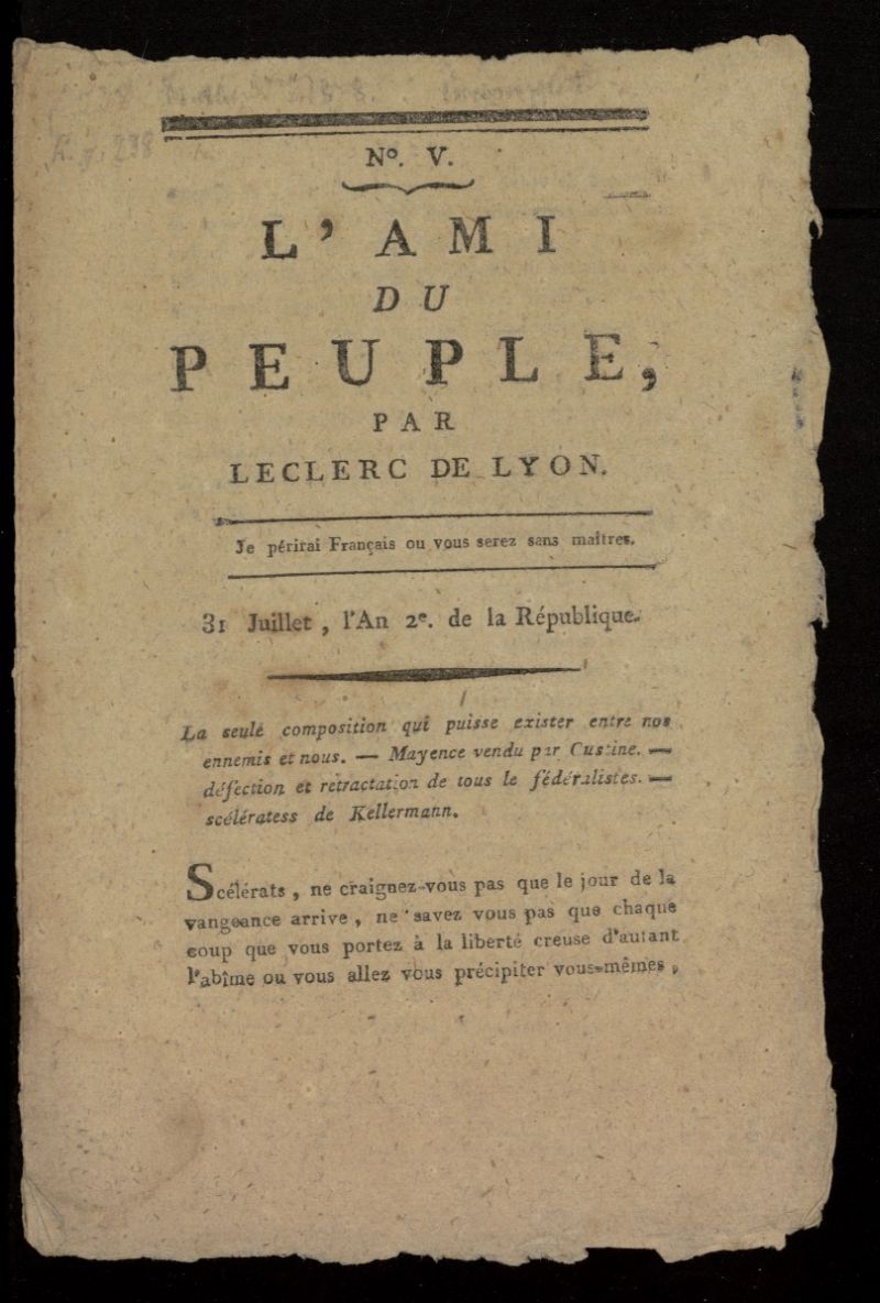 LAmi du Peuple del 31 de julio de 1794, n 5