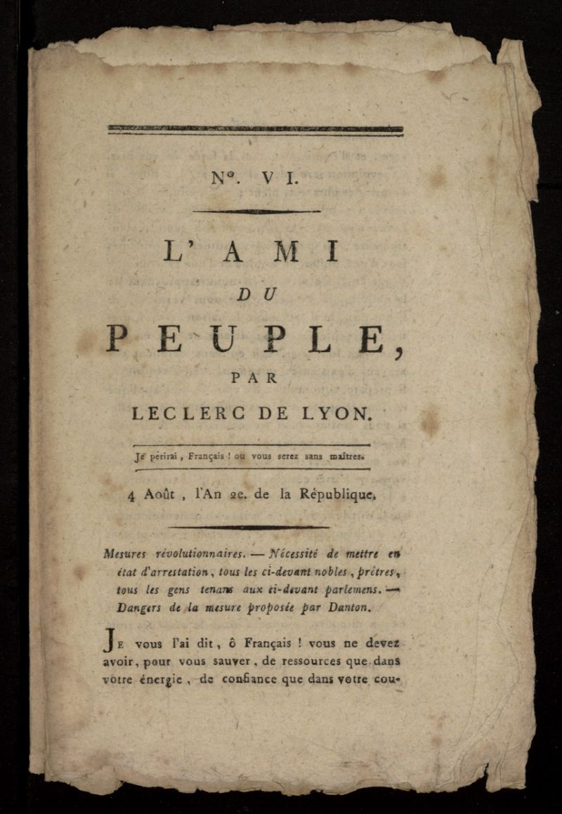 LAmi du Peuple del 4 de agosto de 1794, n 6
