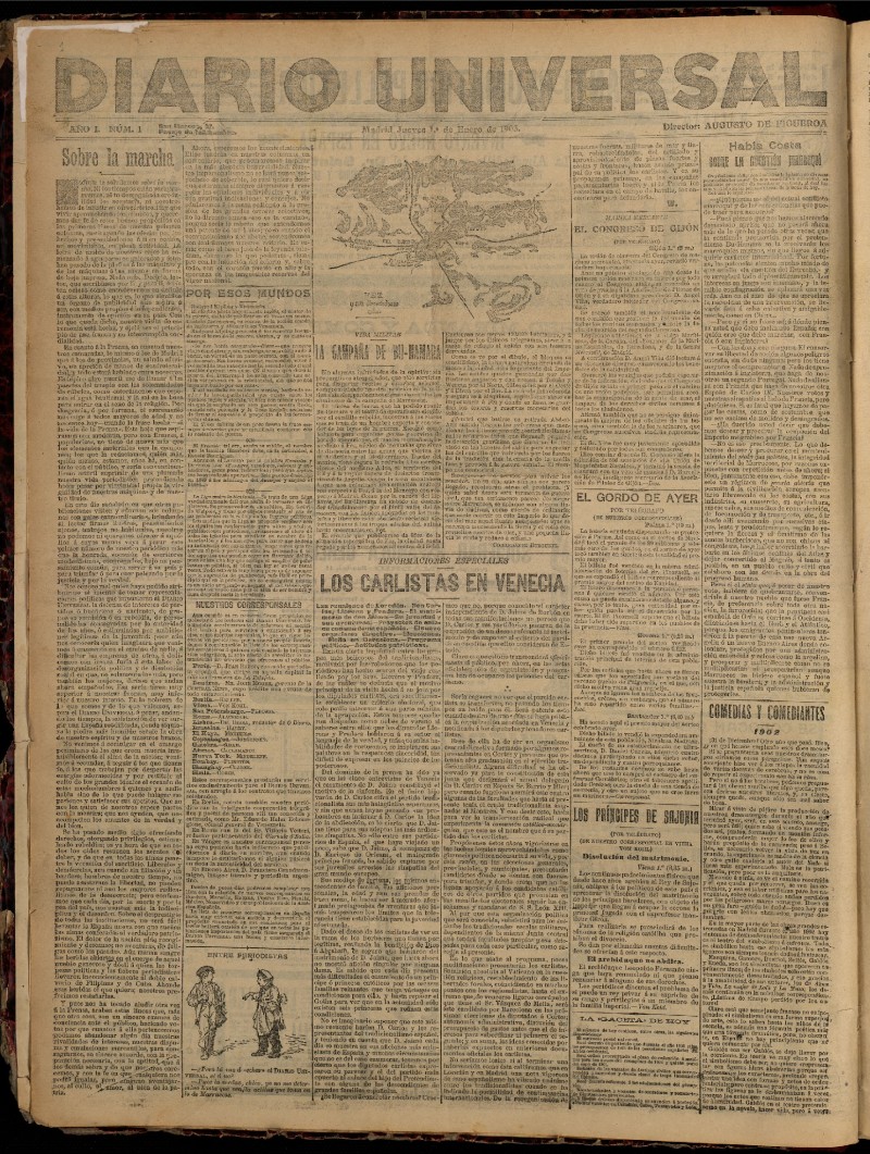 Diario Universal del 1 de enero de 1903, edición de tarde