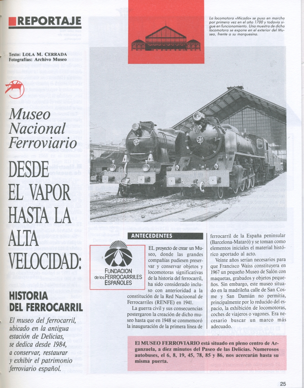 Museo Nacional Ferroviario, desde el vapor hasta la Alta Velocidad