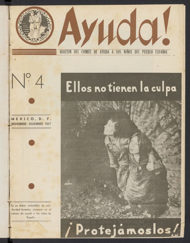Ayuda!: boletín del comité de ayuda a los Niños del Pueblo Español de noviembre y diciembre de 1937, nº 4
