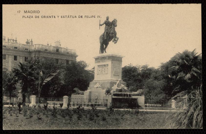 Plaza de Oriente y estatua de Felipe IV