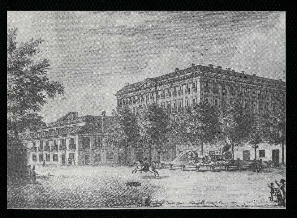 Coleccin Museo Municipal. Palacio de Buena Vista desde el Prado de Madrid