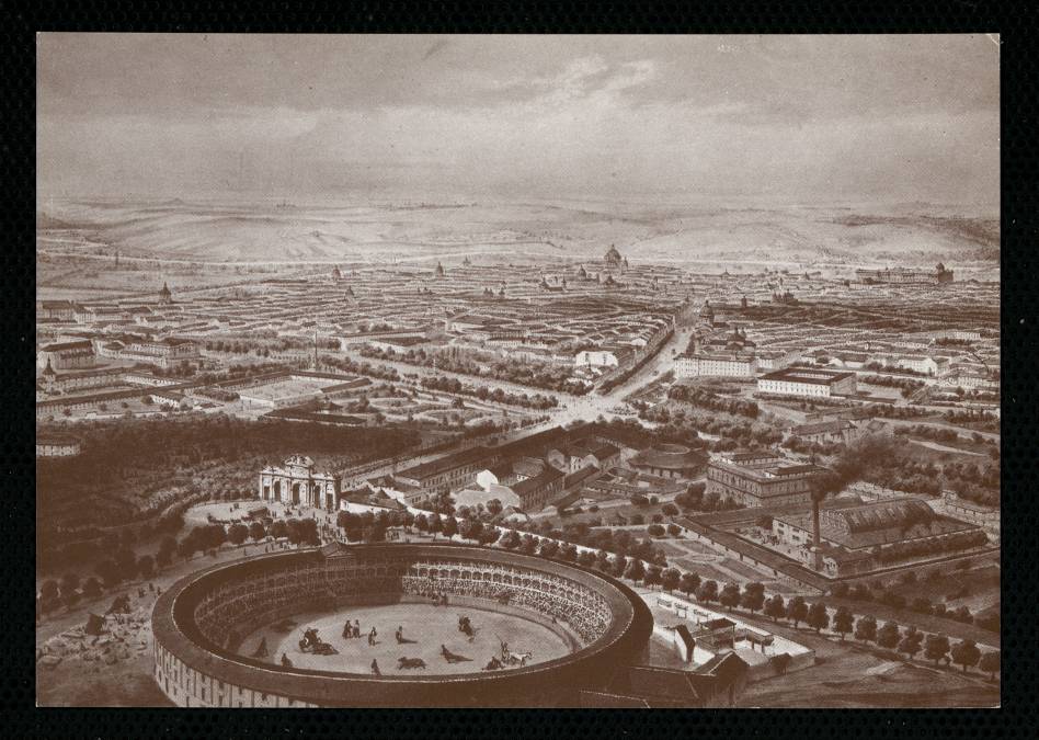 Coleccin Museo Municipal. Vista de Madrid desde la puerta de Alcal. Alfred Guesdon