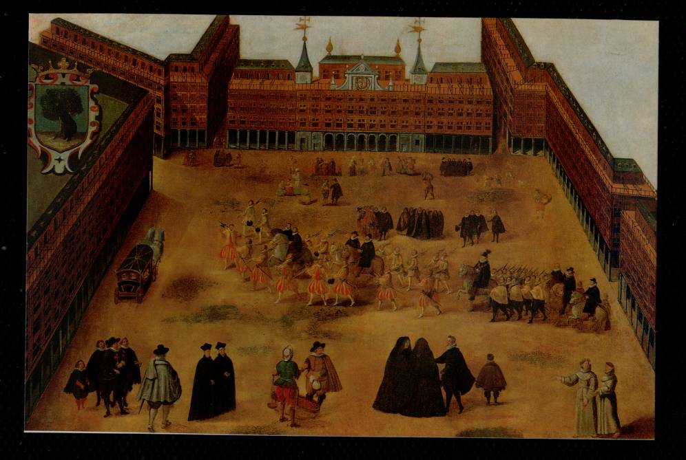 Coleccin Museo Municipal. Perspectiva de la Plaza Mayor, h, 1618, de Annimo madrileo