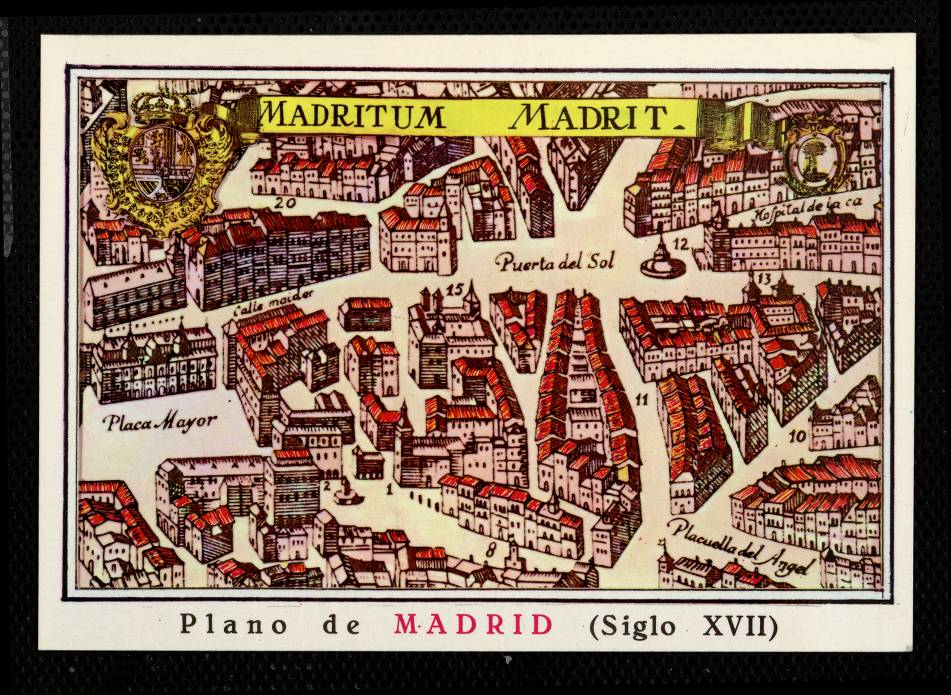 Plano de Madrid en el siglo XVII