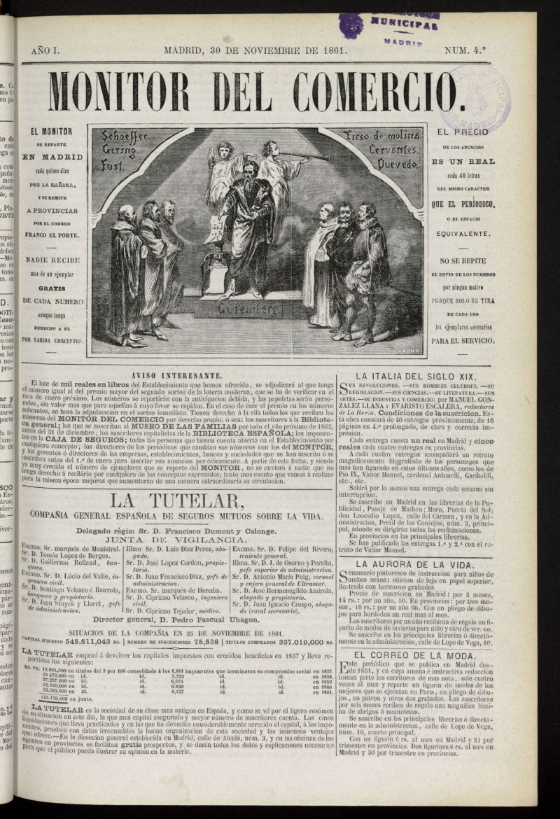 Monitor del Comercio del 30 de noviembre de 1861, n 4