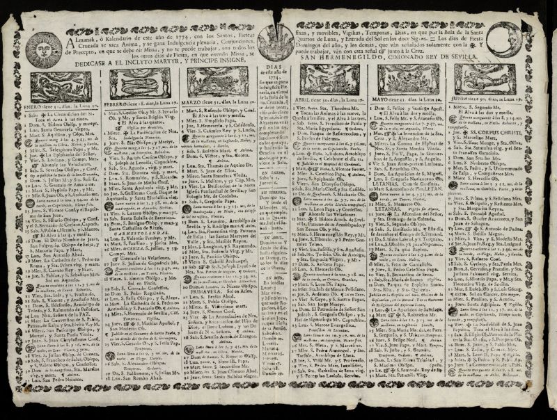 Almanak, o Kalendario de este ao de 1774
