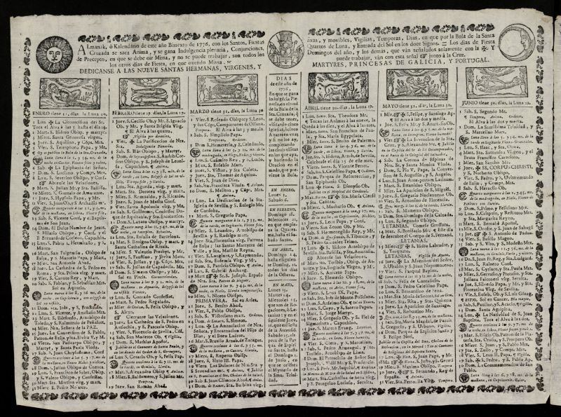 Almanak, o Kalendario de este ao de 1776