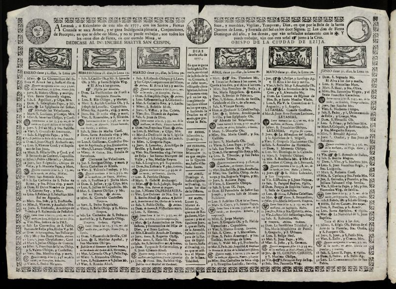 Almanak, o Kalendario de este ao de 1777