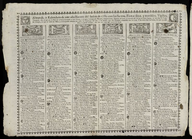 Almanak, o Kalendario de este ao de 1780