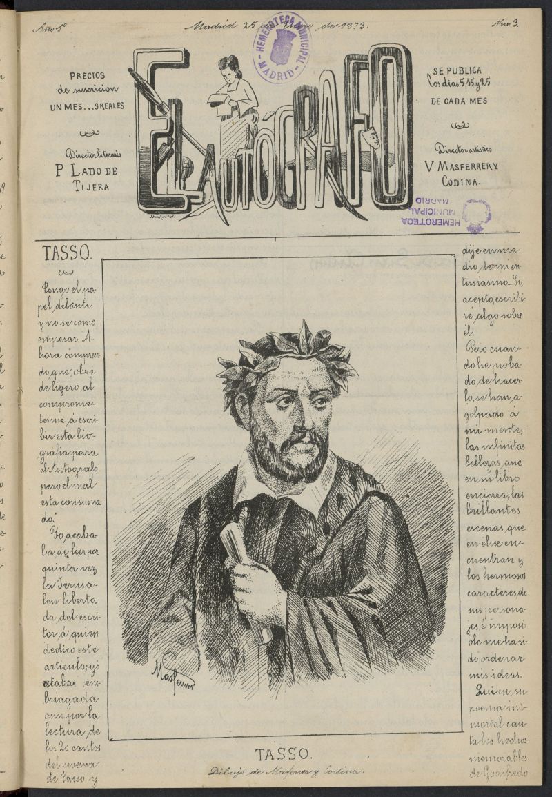 EL Autgrafo del 25 de enero de 1873, n 3