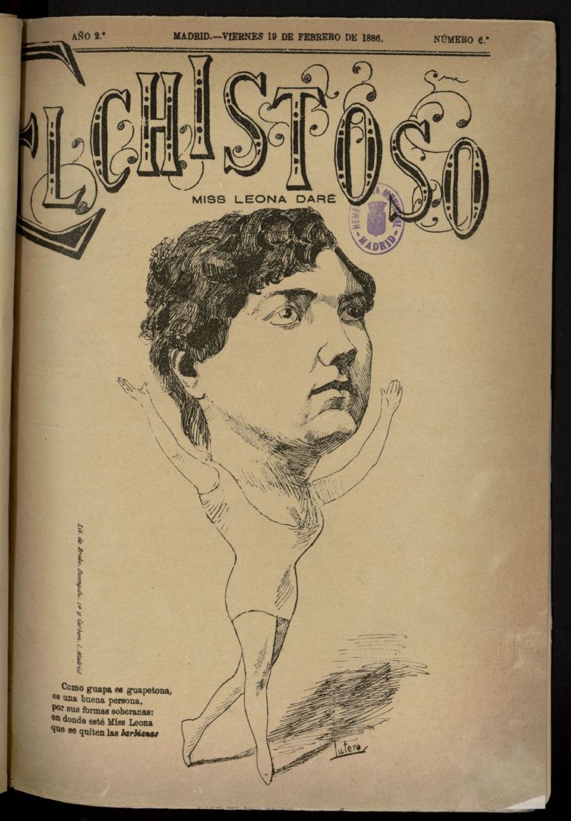 El Chistoso: peridico quincenal, literario y festivo del 19 de febrero de 1886