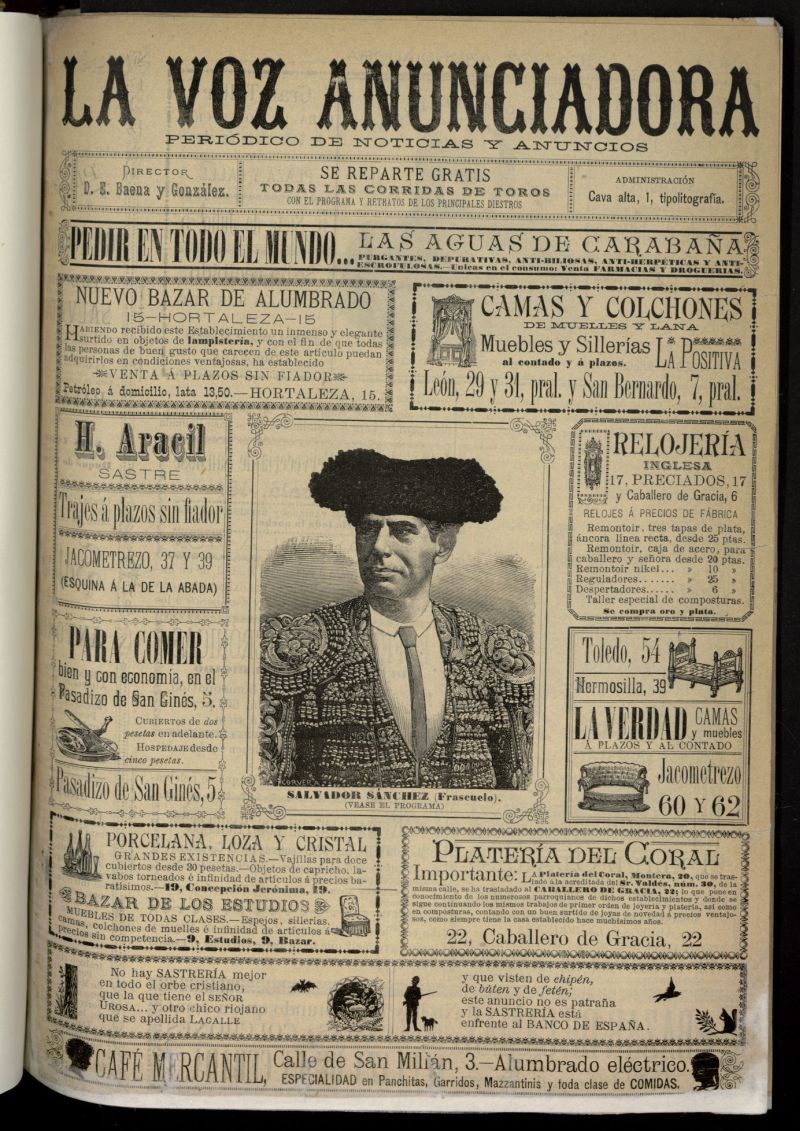 La Voz Anunciadora: Peridico de Noticias y Anuncios del 11 de mayo de 1890