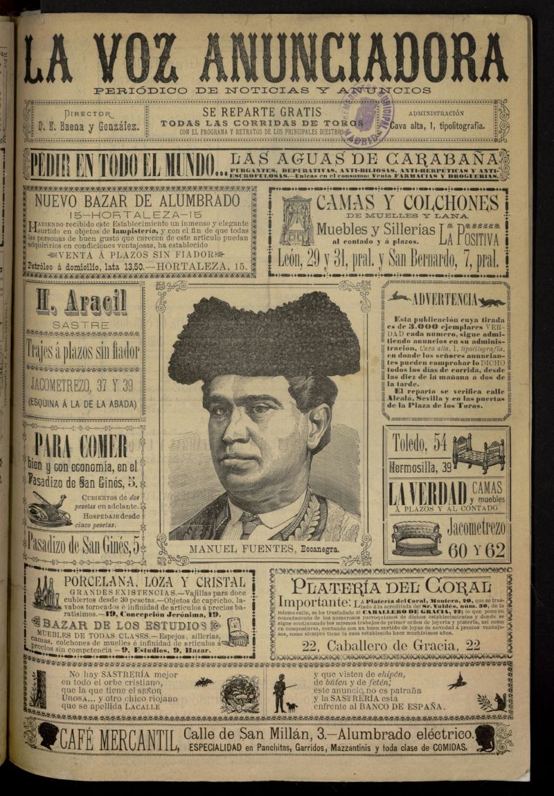 La Voz Anunciadora: Peridico de Noticias y Anuncios del 4 de junio de 1890