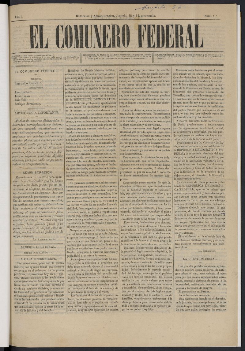 Comunero Federal 1871 (sin fecha)