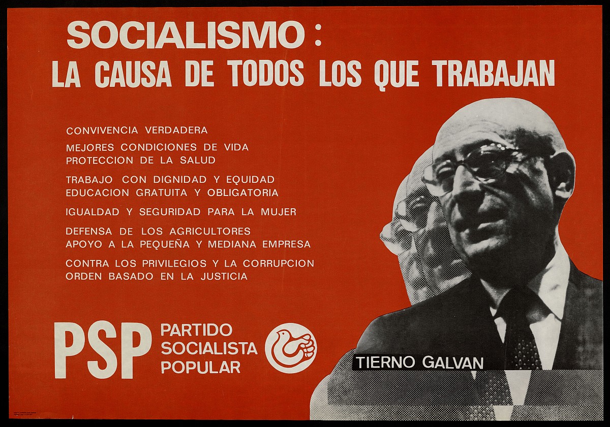 Socialismo: La causa de todos los que trabajan. PSP, Partido Socialista Popular