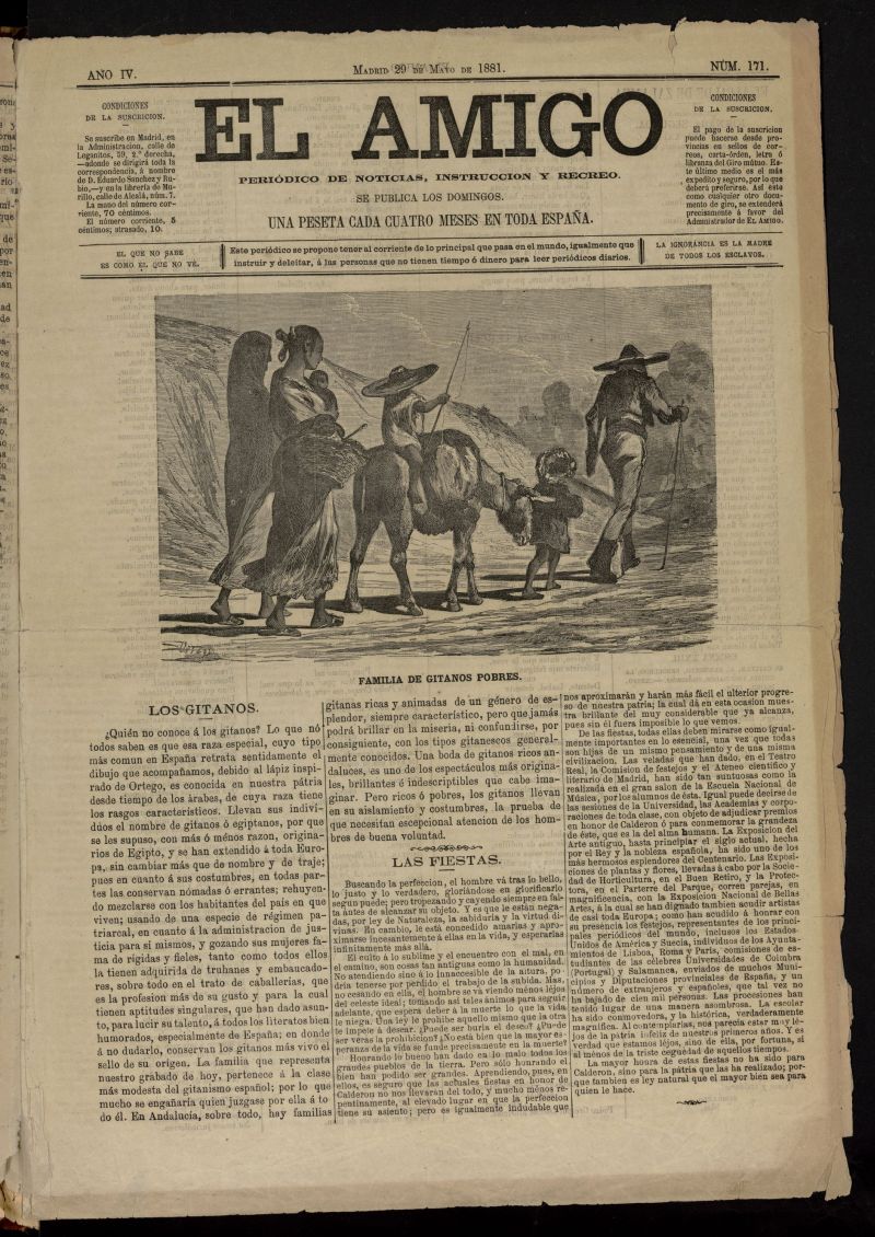El Amigo: peridico de noticias, instruccin y recreo del 29 de mayo de 1881