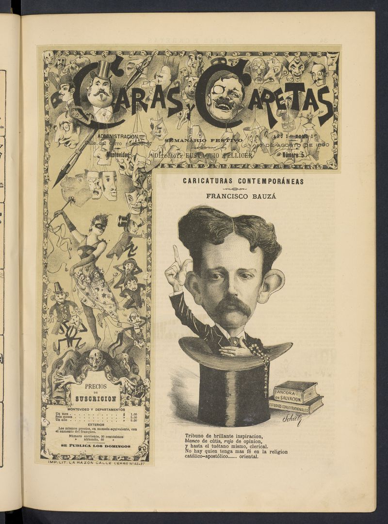 Caras y Caretas: semanario festivo del 17 de agosto de 1890