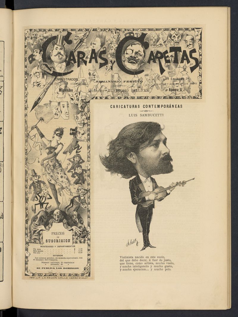 Caras y Caretas: semanario festivo del 7 de septiembre de 1890