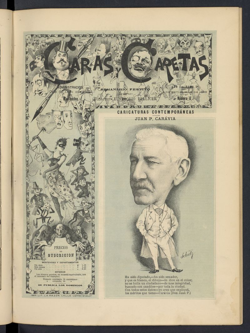 Caras y Caretas: semanario festivo del 14 de septiembre de 1890