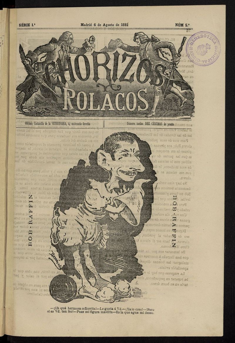 Chorizos y Polacos: revista festiva-teatral del 6 de agosto de 1882