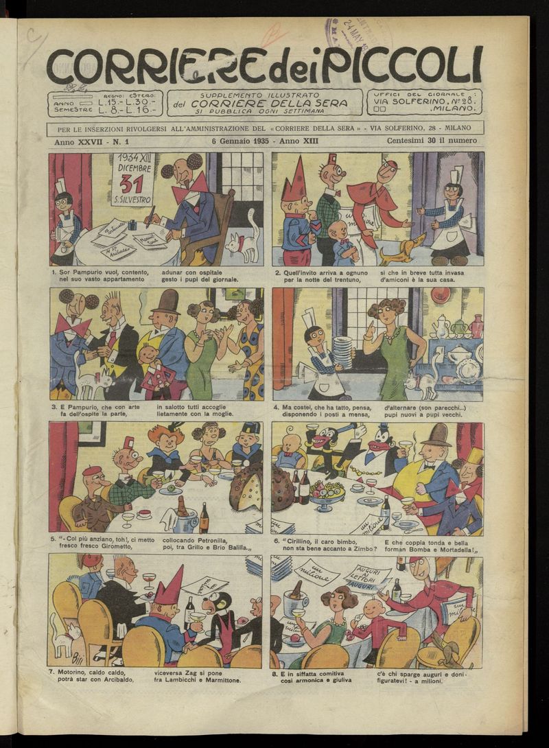 Corriere dei Piccoli del 6 de enero de 1935