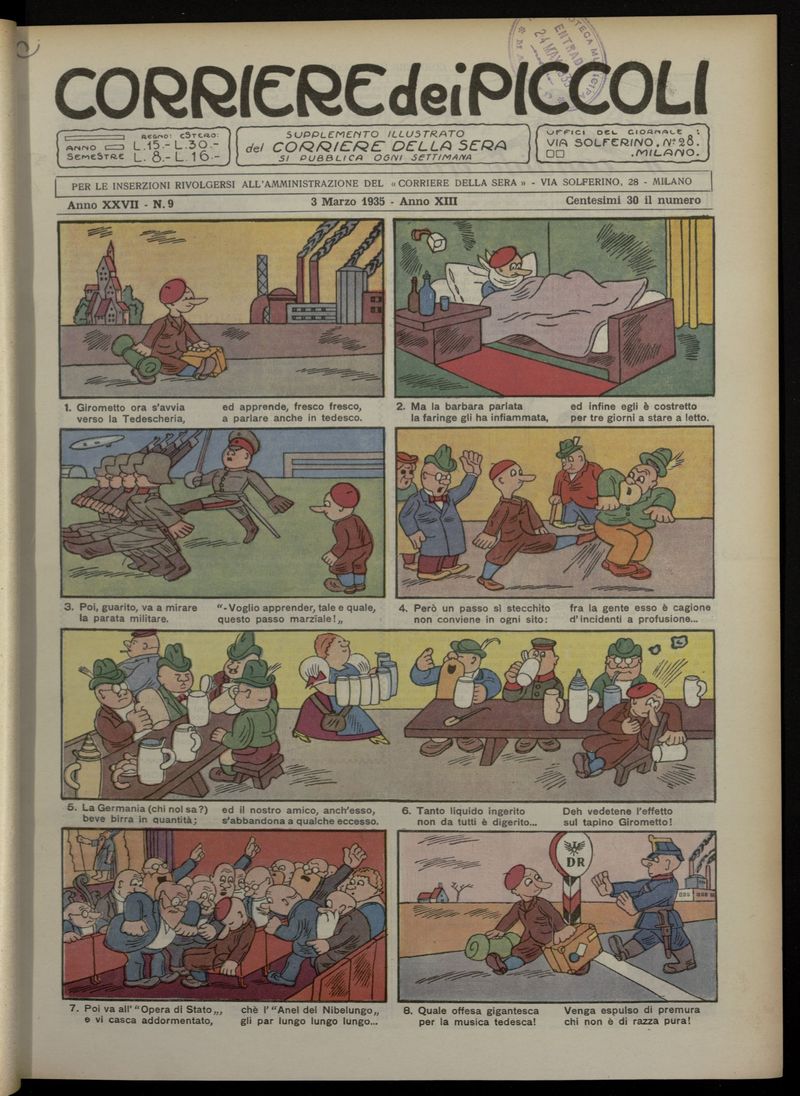 Corriere dei Piccoli del 3 de marzo de 1935