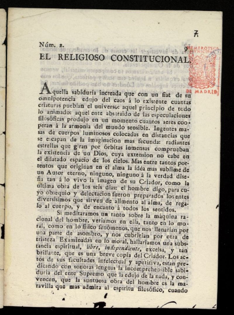 El Religioso Constitucional