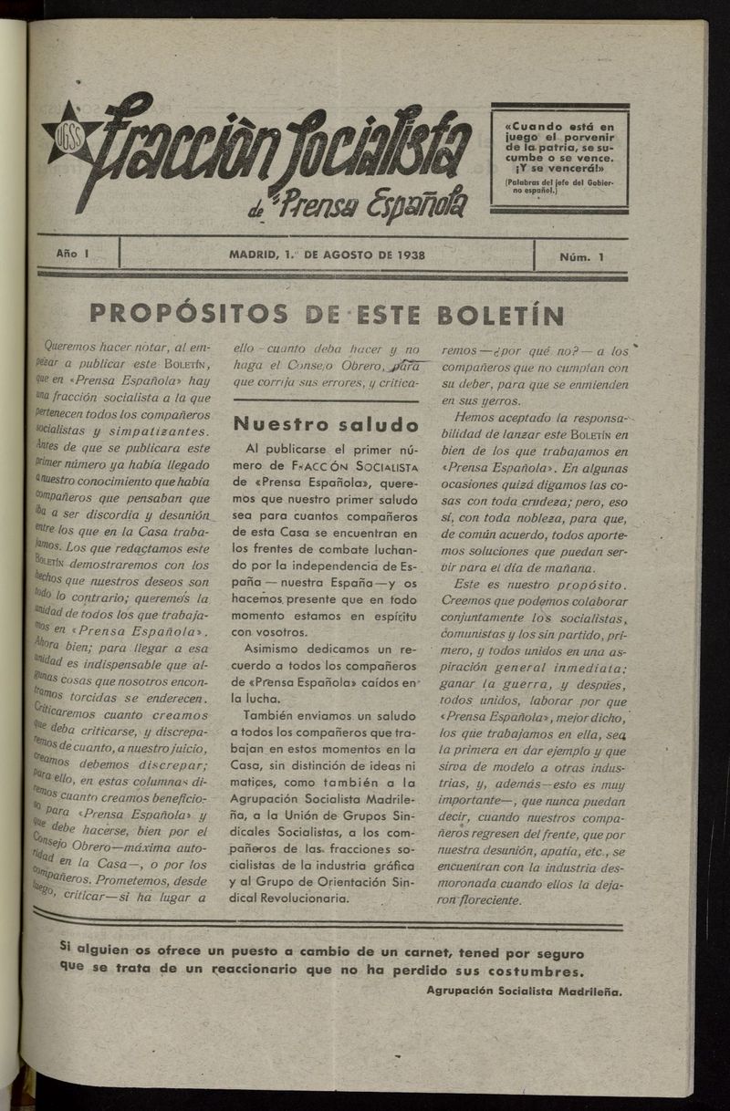 Fraccin Socialista de Prensa Espaola