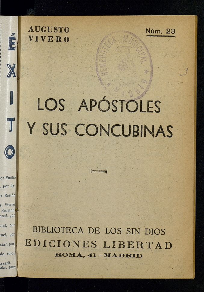 Biblioteca de los sin Dios del ao de 1932, n 23