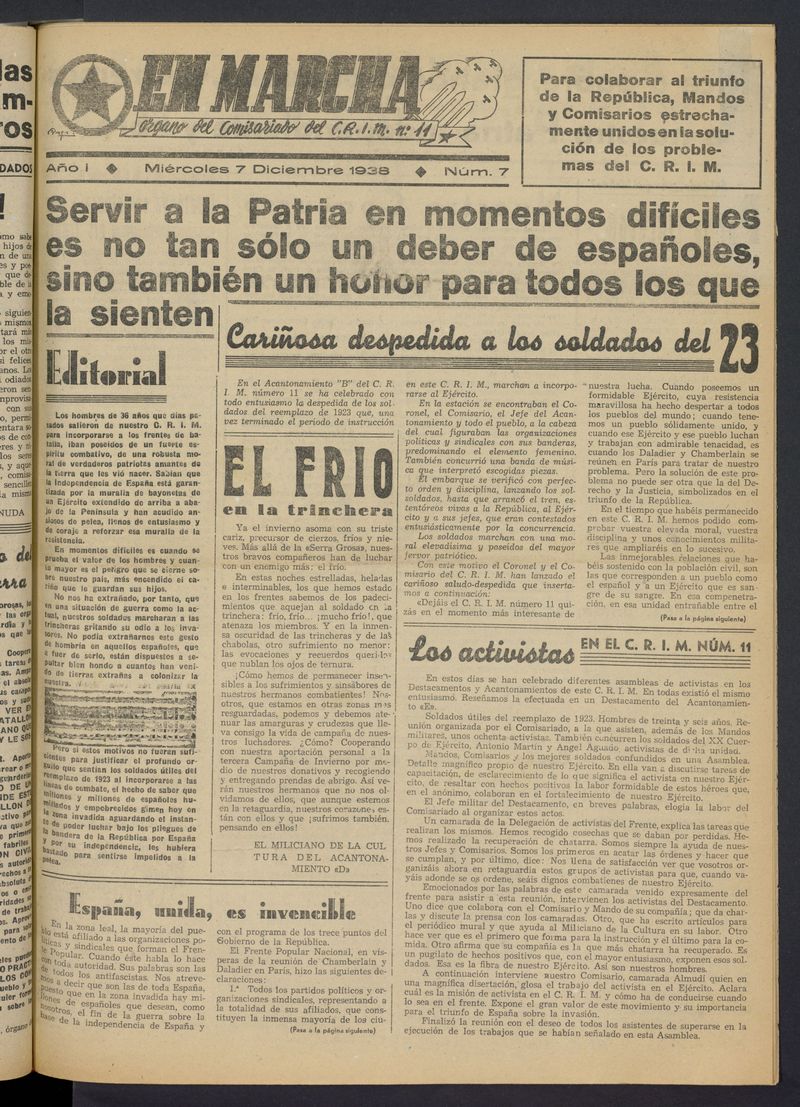 En Marcha del 7 de diciembre de 1938