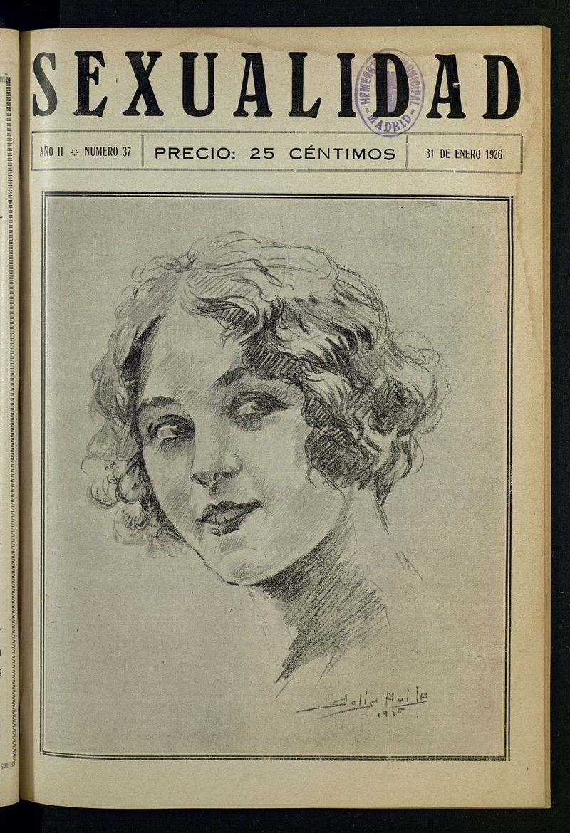 Sexualidad: Revista Ilustrada de Divulgación de Psicopatología Sexual del 31 de enero de 1926