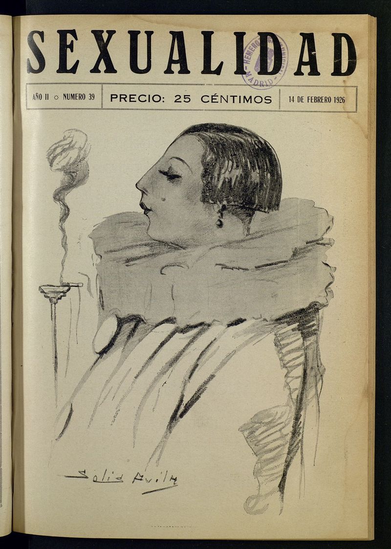 Sexualidad: Revista Ilustrada de Divulgación de Psicopatología Sexual del 14 de febrero de 1926