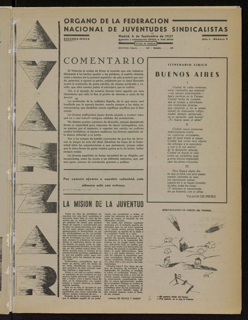Avanzar (Madrid) del 6 de septiembre de 1937