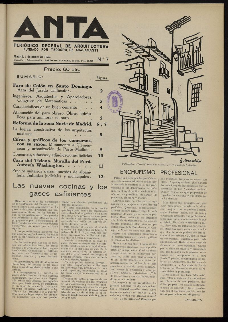 Anta: peridico de arquitectura del 1 de marzo de 1932