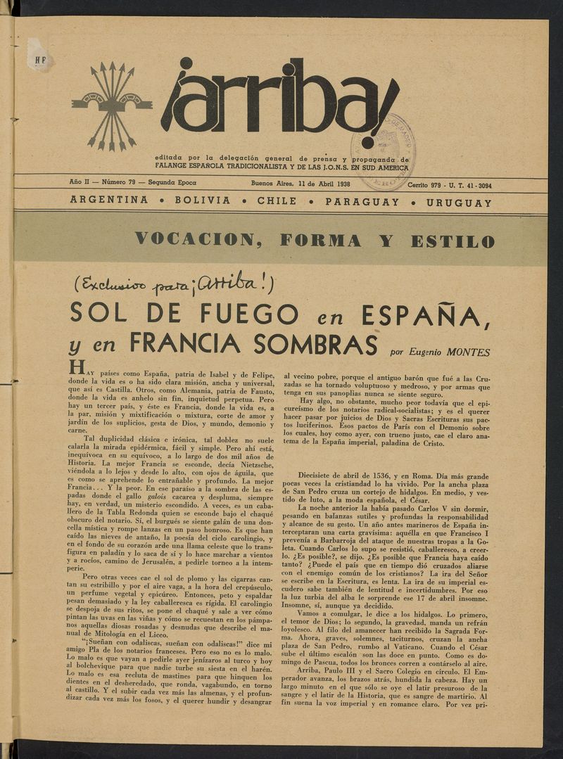 Arriba! (Buenos Aires. 1937)