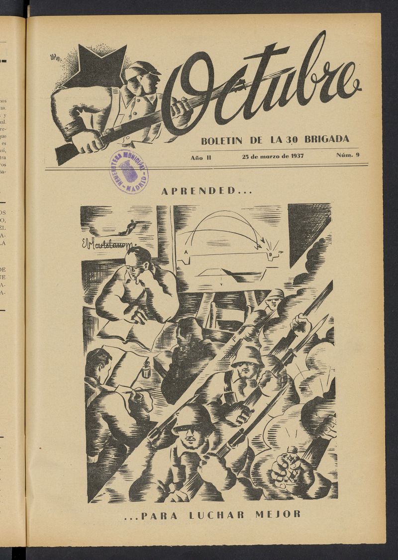 Octubre: boletn de la 30 brigada del 25 de marzo de 1937