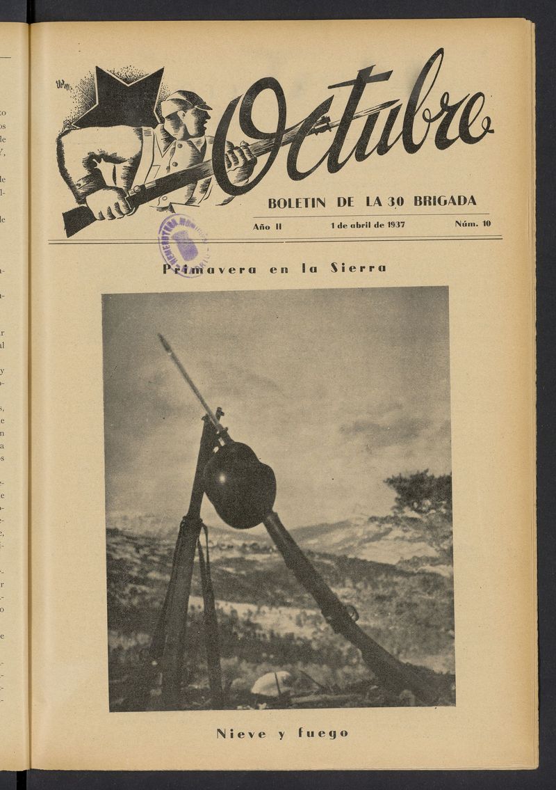 Octubre: boletn de la 30 brigada del 1 de abril de 1937