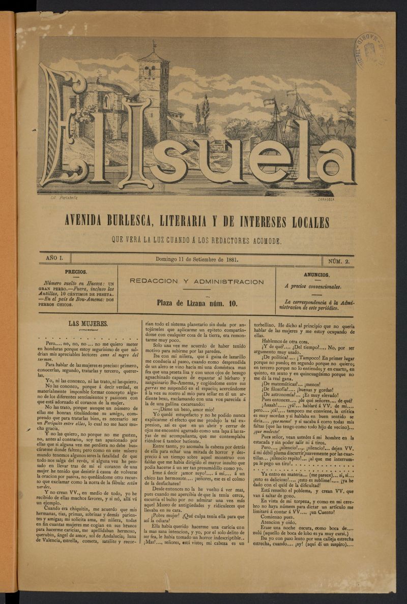 El Isuela (Huesca, 1881)