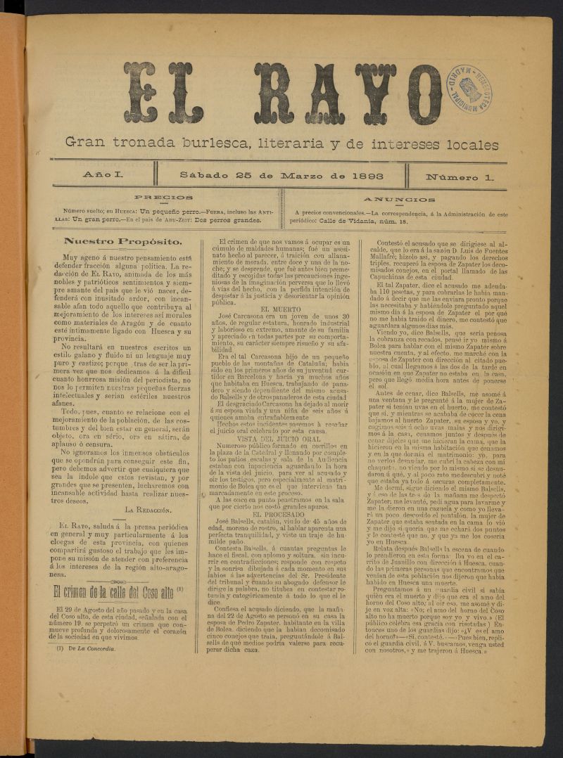 El Rayo (Huesca, 1893)
