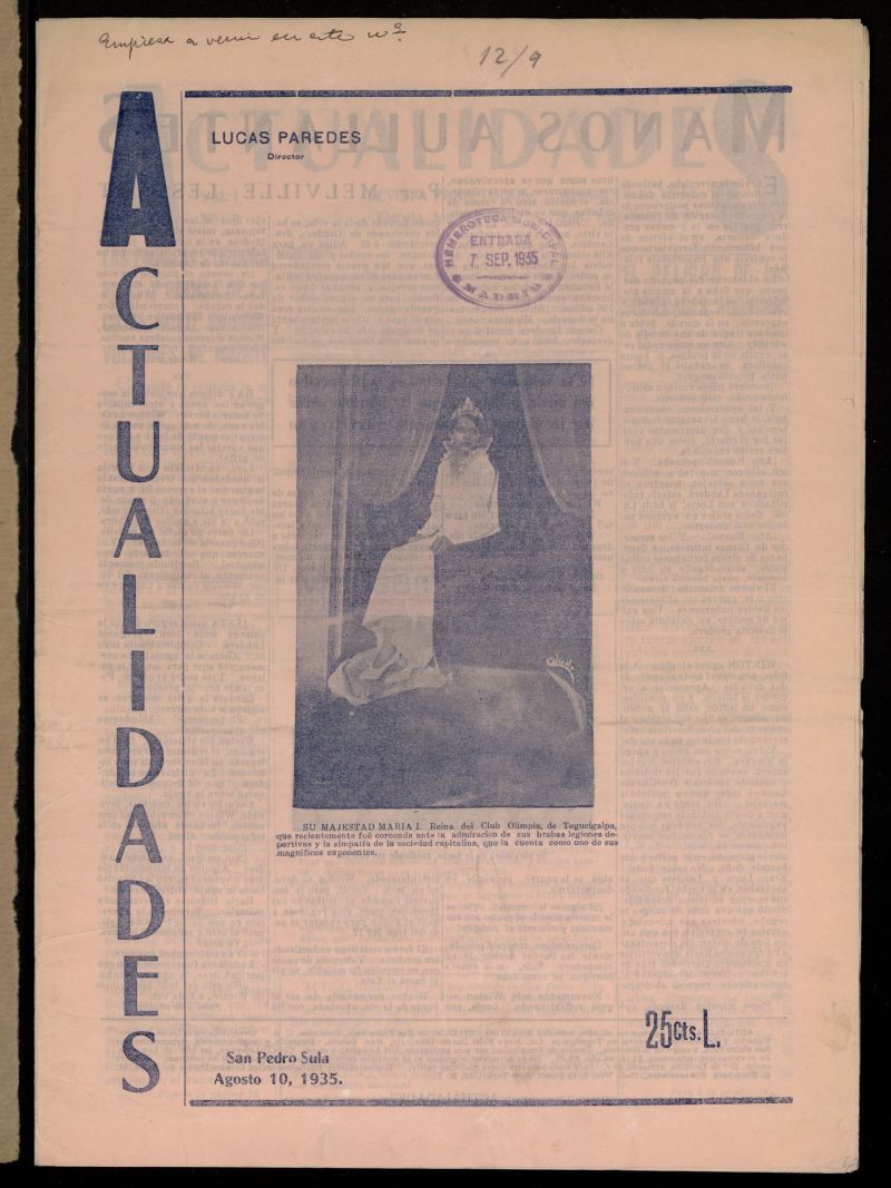 Actualidades: Revista para todos del 10 de agosto de 1935
