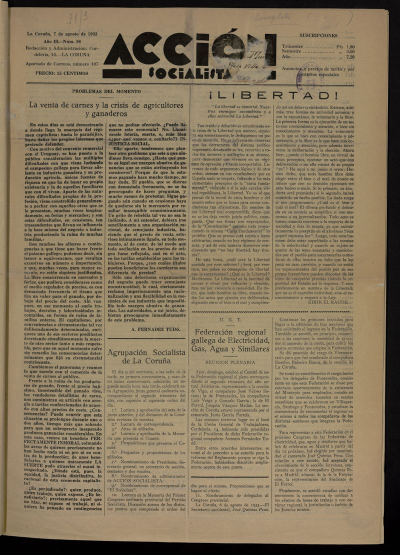 Accin Socialista del 7 de agosto de 1933