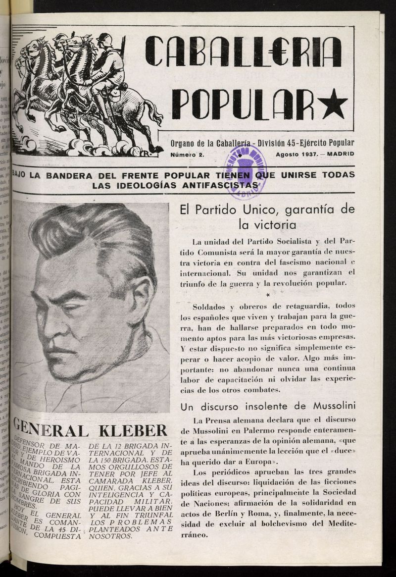 Caballeria Popular de agosto de 1937