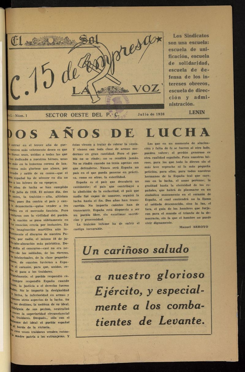 C.15 de Empresa de julio de 1938