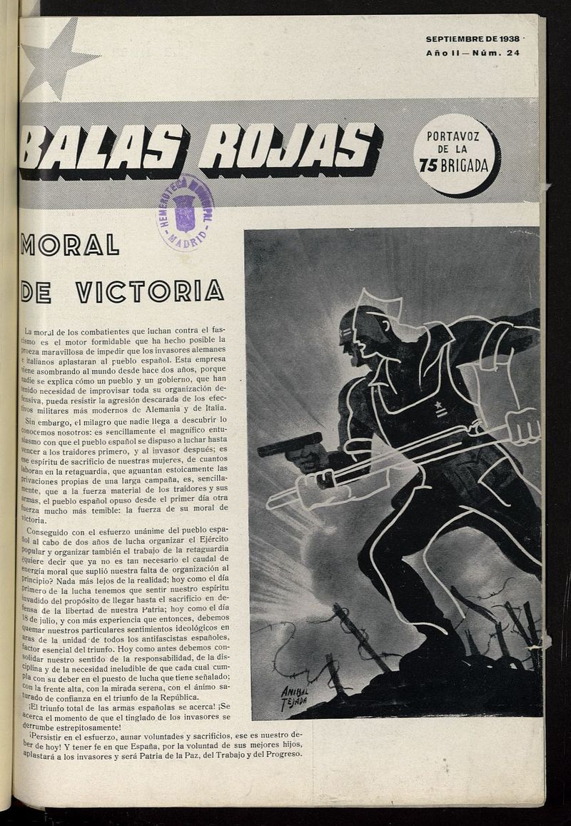 Balas Rojas: Portavoz de la 75 Brigada Mixta