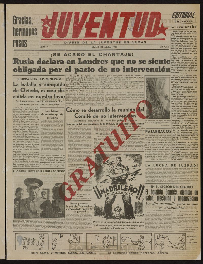 Juventud: diario de la juventud en armas del 24 de octubre de 1936