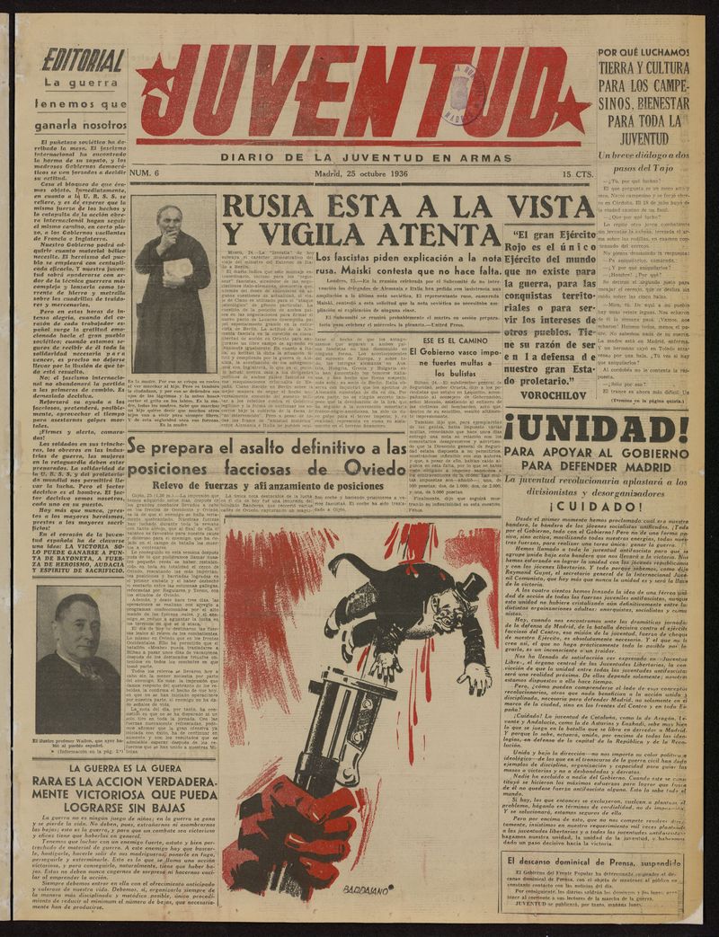 Juventud: diario de la juventud en armas del 25 de octubre de 1936