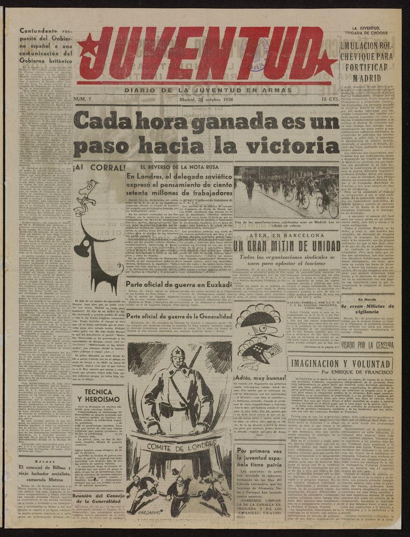 Juventud: diario de la juventud en armas del 26 de octubre de 1936