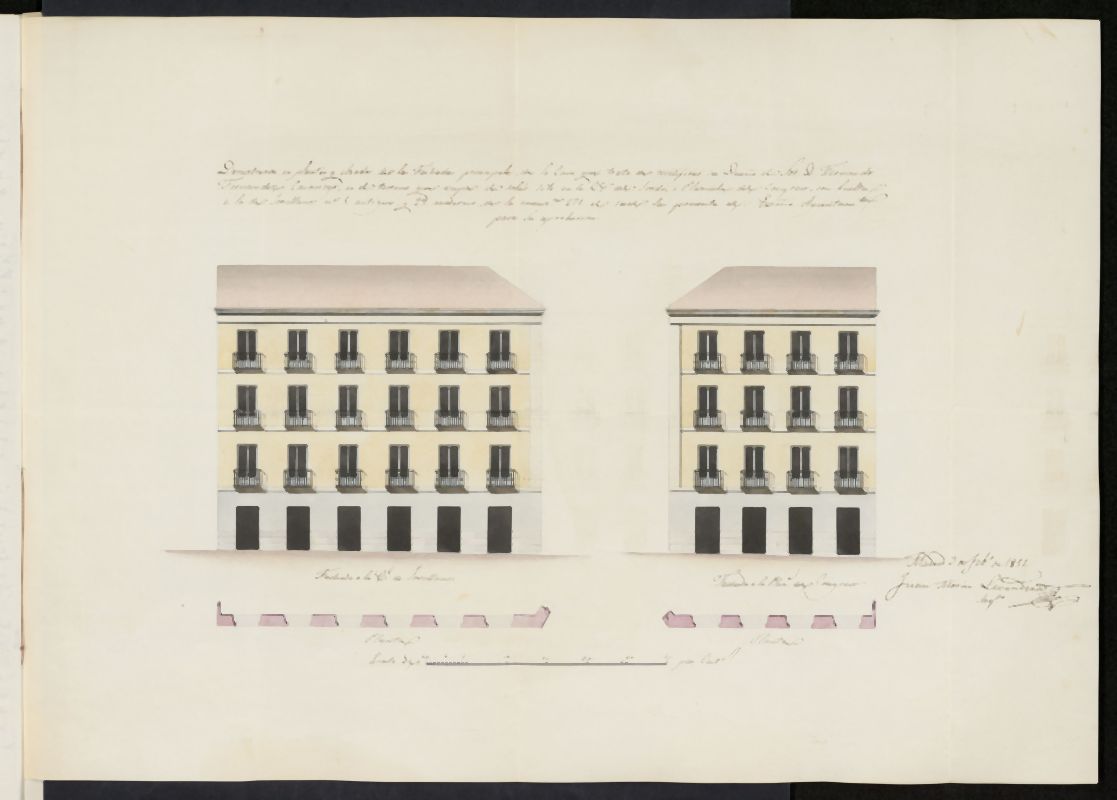 Licencia concedida a Don Fernando Hernndez Casariego para edificar una casa en el solar 5 antiguo, 29 moderno de la calle del Sordo, con accesoria a la del Turco